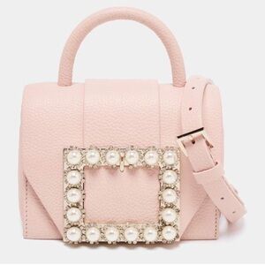 Kate Spade Pink Satchel with Pearls Gold  Hardware Crossbody Pebbled Leather